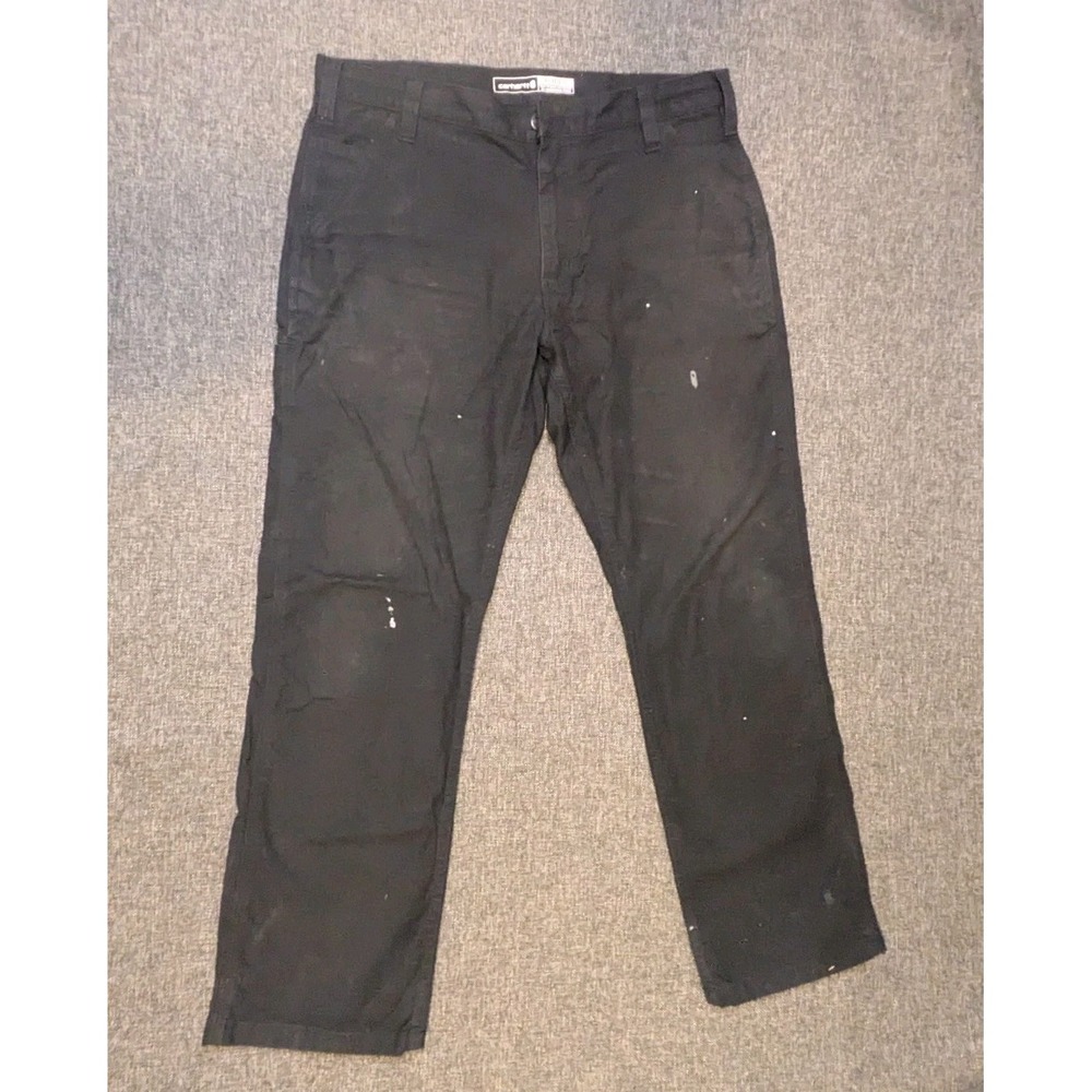 Carhartt Men's Relaxed Fit Work Wear Carpenter Pants Black, 34 X 30, Mens Fair